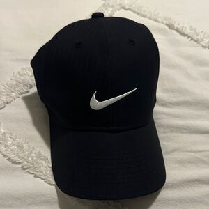 Nike Black Baseball Cap with White Swoosh